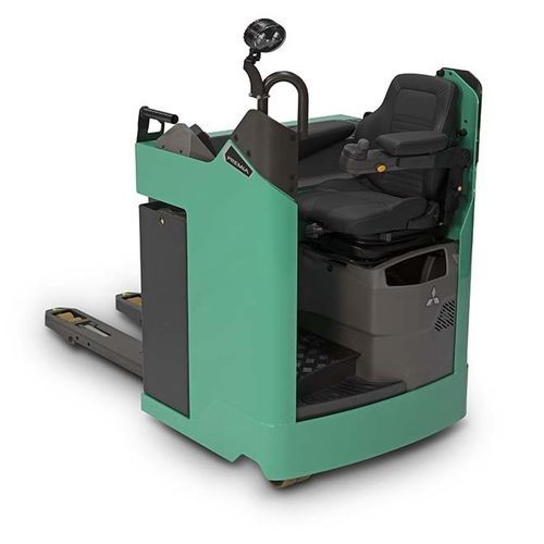Transpaleta eléctrica - PBS20-30N2 series - Mïtsubishi Forklift Trucks - con operador sentado de lado / 24 V / para almacén