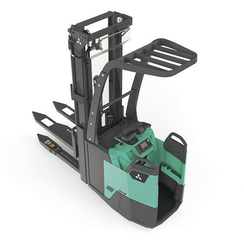 Apiladora alimentada por batería - SBV/SBF12-16N3(I)(S)(R)(S) Series - Mïtsubishi Forklift Trucks - con operador plantado / 24 V / para pasillos estrechos