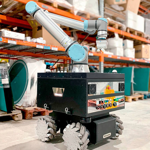 Robot móvil autónomo (AMR) de manipulación - RB-KAIROS+ series - Robotnik - de transporte / omnidireccional / de interior