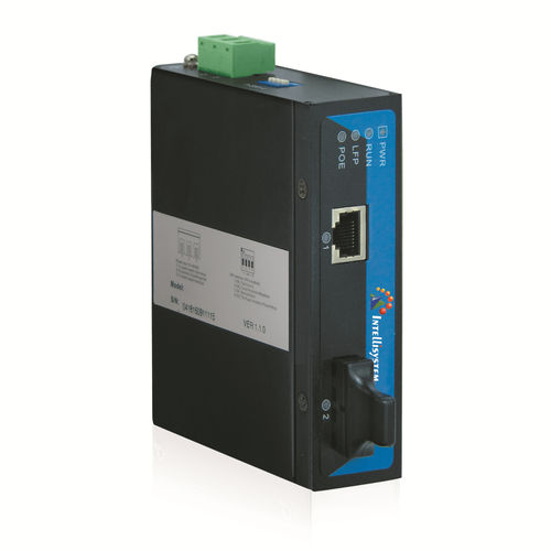 Convertidor de medios - IT-IPMC-101-F-POE series - Intellisystem Technologies - de temperatura / Ethernet / en riel DIN