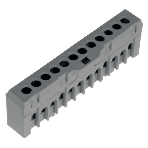 Bloque de conexión con tornillo - QBLOK - Cabur - de material plástico / unipolar / gris