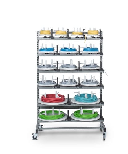 Sistema de estanterías de taller - MATBOI - Kabelmat Wickeltechnik GmbH - multi-almacenamiento / con tablas / dinámico