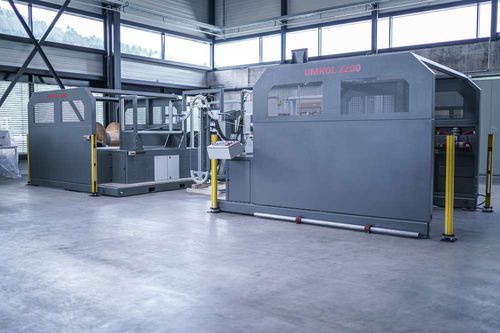Línea desenrolladora/enrolladora de film de plástico - Kabelmat Wickeltechnik GmbH - para tuberías / para hilos / para manguera