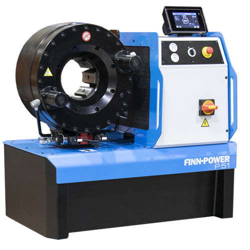 Engastadora para tubos flexibles hidráulicos - P51SCC - Lillbacka Finn-Power - automática / hidráulica / con pedal