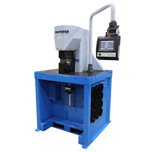 Engastadora de tubos flexibles - SP350 - Lillbacka Finn-Power - automática / de alimentación lateral / abatible
