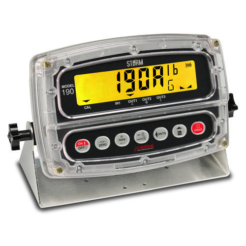Indicador de pesaje visualizador LCD - 190A Storm - Cardinal Scale - portátil / resistente al agua / IP69