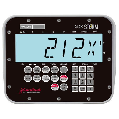 Indicador de pesaje visualizador LCD - 212X Storm - Cardinal Scale - de pared / robusto / IP66