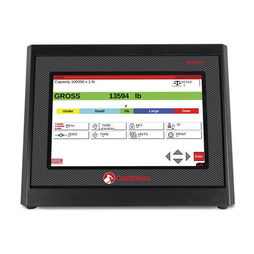 Indicador controlador de pesaje digital - 825 series - Cardinal Scale - resistente a las inclemencias / con pantalla táctil / de acero inoxidable