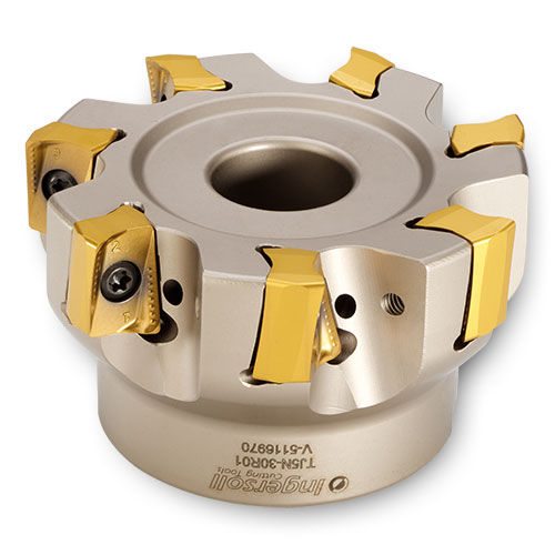 Fresa de dos cortes - DiPosTetra™ TJ5N-20R01 - Ingersoll Cutting Tools - de plaquitas intercambiables / para planear / para acero