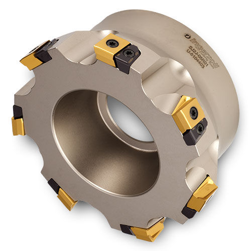 Fresa con plaquita positiva - Gold-Max 4™ SJ series - Ingersoll Cutting Tools - para planear / para hierro fundido / para acero