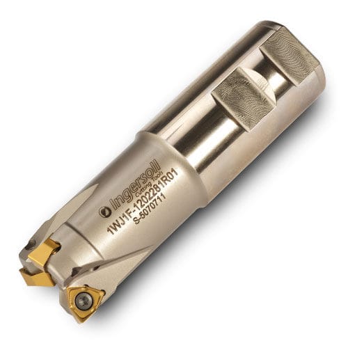Fresa de dos cortes - DIPOS-HEXA™ 1WJ1F-1 series - Ingersoll Cutting Tools - de punta esférica / de acabado / de plaquitas intercambiables