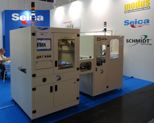 Aplicador de etiquetas automático - MODULO-LA-1HD - Seica Automation S.r.l. - para PCB / para aplicación en la parte superior del producto