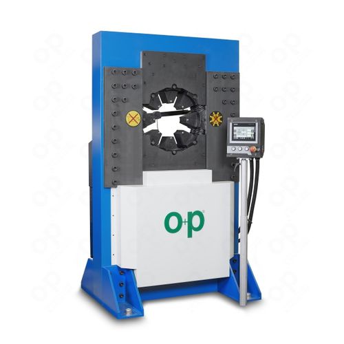 Engastadora de tubos flexibles - TUBOMATIC V340I ES - OP Srl - automática / hidráulica / controlada por PLC