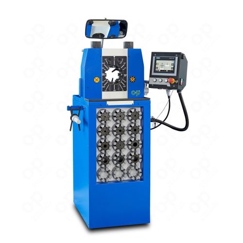 Engastadora de tubos flexibles - TUBOMATIC V59 ES - OP Srl - semiautomática / hidráulica / controlada por PLC