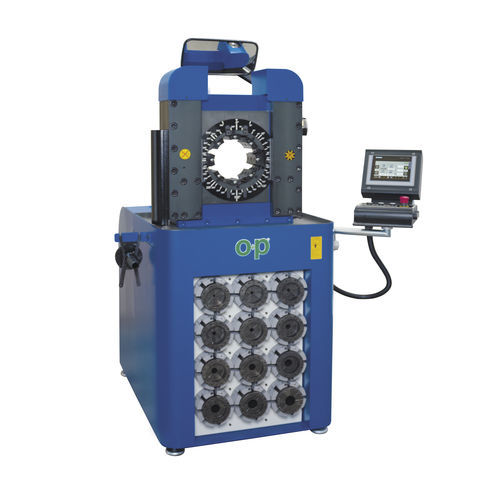 Engastadora de tubos flexibles - TUBOMATIC V159ES - OP Srl - semiautomática / hidráulica / controlada por PLC