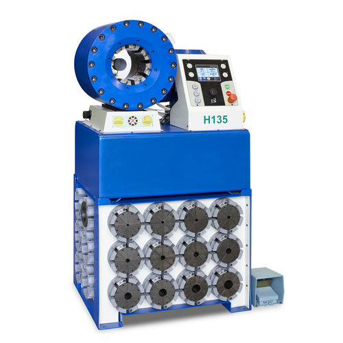 Engastadora para tubos flexibles hidráulicos - TUBOMATIC H135 ES - OP Srl - semiautomática / hidráulica / controlada por PLC