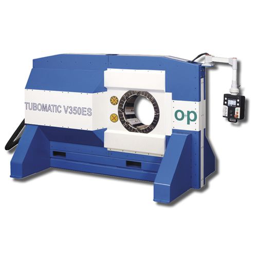 Engastadora de tubos flexibles - TUBOMATIC V350 ES - OP Srl - automática / hidráulica / controlada por PLC