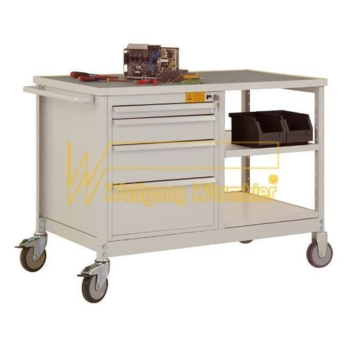 Carretilla de taller - Wolfgang Warmbier GmbH & Co. KG Systeme gegen Elektrostatik - de acero / 2 niveles / con cajones