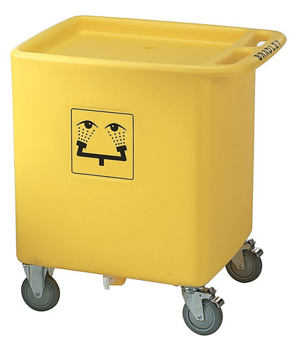 Contenedor de residuos de plástico - S19-399 - Bradley - para residuos médicos / 4 ruedas