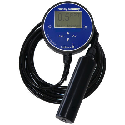 Aparato de medición de salinidad - Handy Salinity - OxyGuard - para la acuicultura / portátil / automático