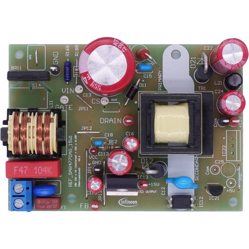 Alimentación eléctrica chasis abierto - REF_5AR4770AG_15W1 - Infineon Technologies AG - AC/DC / regulada / conmutada