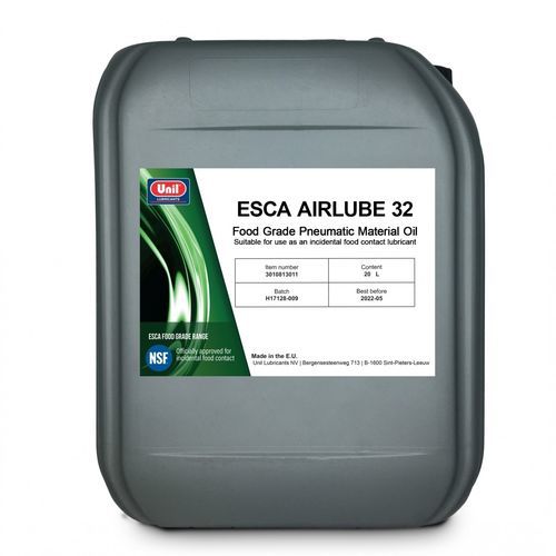 Aceite de lubricación - ESCA AIRLUBE 32 - UNIL LUBRICANTS - de contacto / mineral / para la industria agroalimentaria