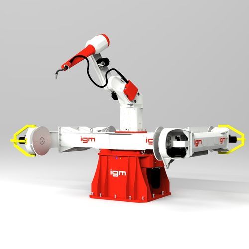 Puesto de trabajo de soldadura - R series - igm Robotersysteme AG - eléctrico / manual / automático