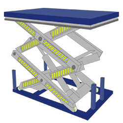 Mesa elevadora de doble tijera - Alapontlogistics - estacionaria / de carga