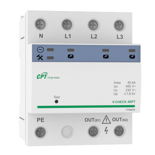 Protector de sobretensión de tipo 2 - V-CHECK 4RPT - Cirprotec - clase II / contra sobretensión / combinado