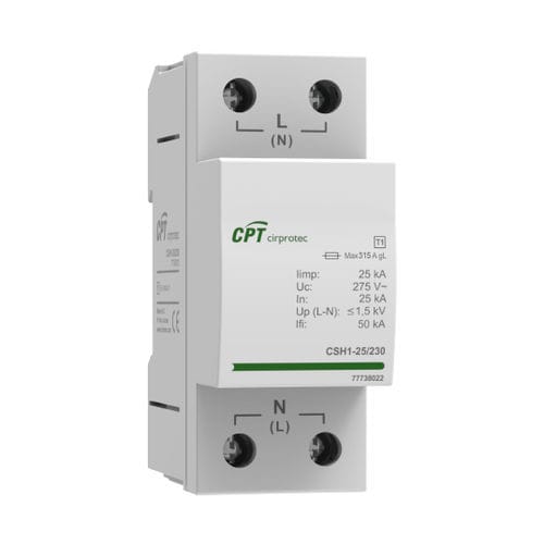 Protector de sobretensión de tipo 1 - CSH1-25/230 - Cirprotec - clase I / de telecomunicación / monobloque