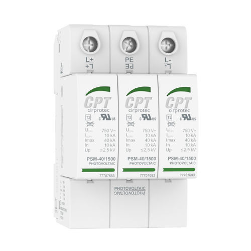 Protector de sobretensión de tipo 2 - PSM3-40/1000 PV IR - Cirprotec - clase II / para aplicaciones de telecomunicaciones / para instalación fotovoltaica