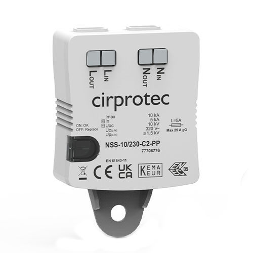 Protector de sobretensión de tipo 2 - NSS-10/230-C2-PP - Cirprotec - de tipo 3 / clase II / clase III