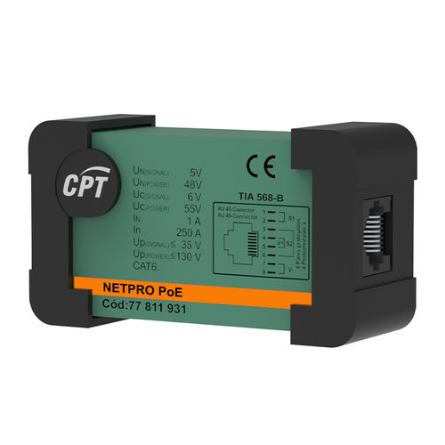 Protector de sobretensión para línea Cat6 - NETPRO 1P POE (CAT 6) DIN - Cirprotec - para red Ethernet / para instalación fotovoltaica / de alimentación Ethernet
