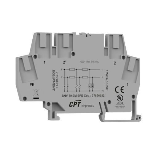 Protector de sobretensión para aplicaciones de telecomunicaciones - BNV 30 - Cirprotec - para instalación fotovoltaica / 2 pares / en riel DIN