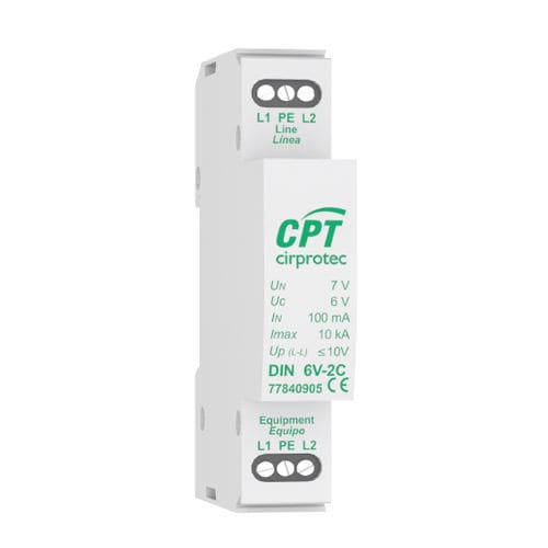 Protector de sobretensión para aplicaciones de telecomunicaciones - DIN 48V-2C - Cirprotec - para instalación fotovoltaica / monobloque / 1 par