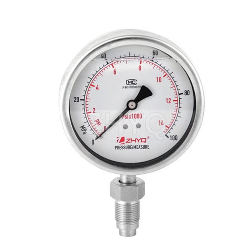 Manómetro de esfera - PT124Y-620 - Shanghai Zhaohui Pressure Apparatus Co.,Ltd.(ZHYQ) - roscado / de tubo Bourdon / de proceso