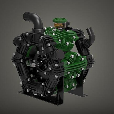 Bomba de membrana - ZETA 350 series - UDOR S.p.A. - de agua / con motor hidráulico / estacionaria