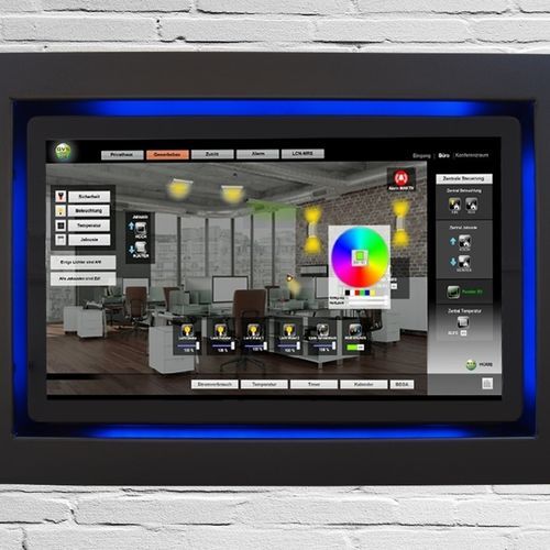 Monitor pantalla táctil capacitiva PCAP - TIW15.6-LCN-GVS-PC-B - WES Systeme Electronic GmbH - con pantalla táctil multipuntos / 15,6" / Full HD
