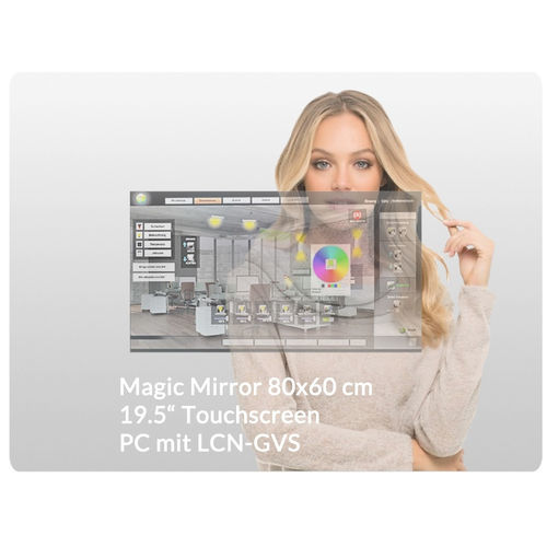Pantalla táctil capacitiva - TIW19.5-LCN-GVS-PC-S - WES Systeme Electronic GmbH - 20" / con tecnología capacitiva proyectada / para espejo inteligente