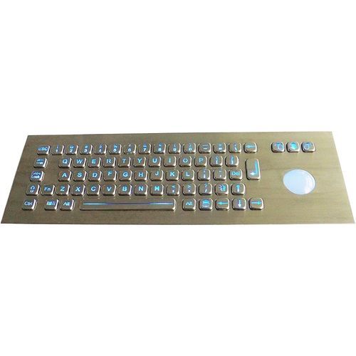 Teclado empotrable - TASTATUR-69CTB - WES Systeme Electronic GmbH - de tecla mecánica / 69 teclas / con trackball