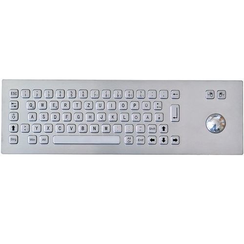 Teclado empotrable - TASTATUR-75TS - WES Systeme Electronic GmbH - de tecla mecánica / 66 teclas / con trackball