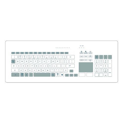 Teclado empotrable - GLAS-TASTATUR-EINBAU-US - WES Systeme Electronic GmbH - capacitivo / 103 teclas / con alfombrilla táctil