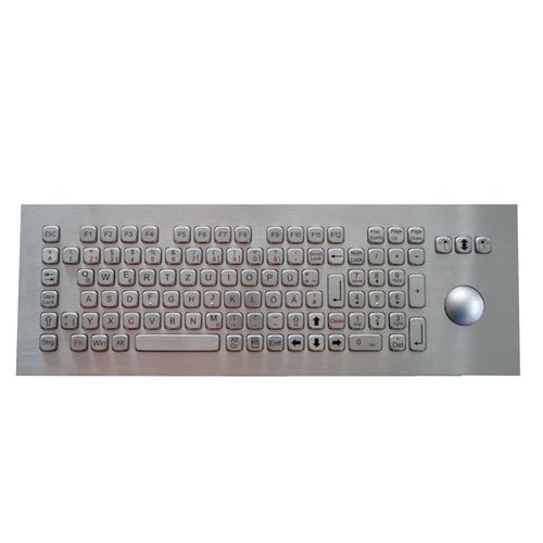 Teclado empotrable - TASTATUR-104TSR-OUT - WES Systeme Electronic GmbH - de tecla mecánica / 104 teclas / con trackball