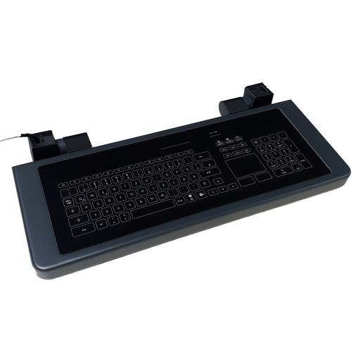 Teclado empotrable - TASTATUR-KLAPP-GL-SE - WES Systeme Electronic GmbH - capacitivo / con alfombrilla táctil / para aplicaciones industriales