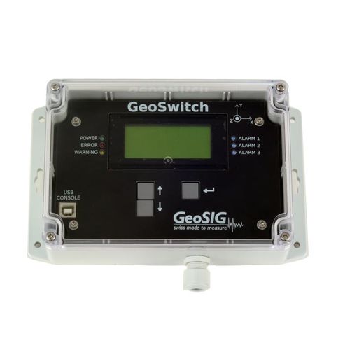 Sensor sísmico MEMS - GeoSwitch - GeoSIG Ltd - triaxial / IP65 / NEMA 4