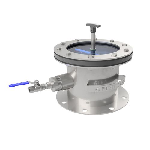 Ventanilla de observación de acero inoxidable - OBW-R - Progeco SRL - con brida