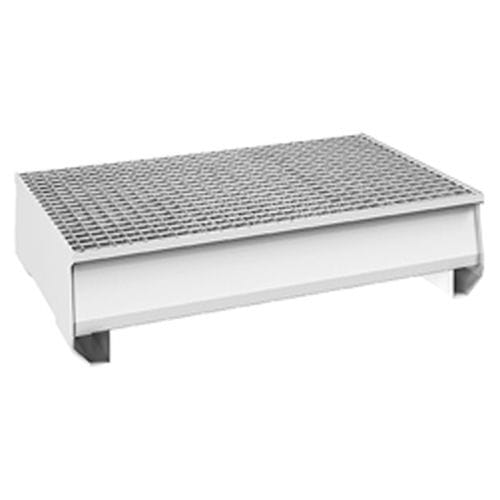 Cubeta de retención de 2 bidones - 39902 - RAASM SpA - acero / rígida / con rejilla galvanizada