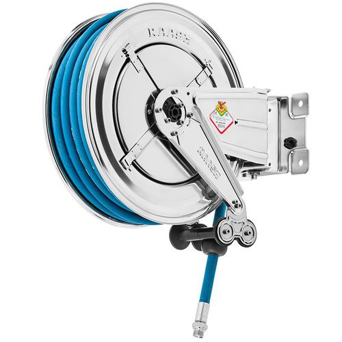 Enrollador de tubo - 8423.302 - RAASM SpA - retráctil / para agua caliente / para productos químicos