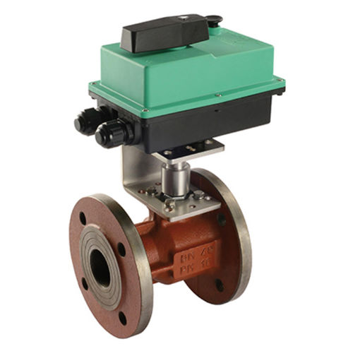 Válvula de bola - CY2 series - Comparato Nello S.r.l. - con actuador eléctrico / para agua / con doble brida