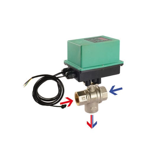 Válvula de bola - DIAMIXNFA - Comparato Nello S.r.l. - con actuador eléctrico / de regulación de temperatura / IP67